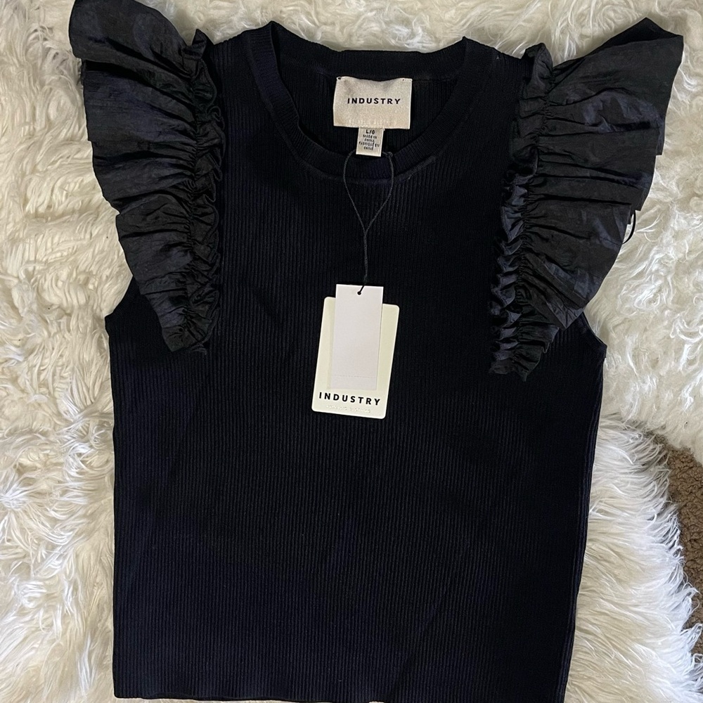 Industry Republic Clothing Ruffle Shoulder